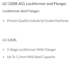 lockformer specs 12DR
