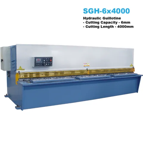 6x4000mm Hydraulic Guillotine with Estun E10 NC Back Gauge Controller