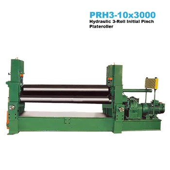 10x3000mm Hydraulic 3-Roll Plateroller with Initial Pinch (Pre-Bend)