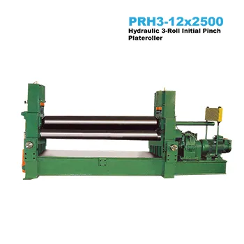 12x2500mm Hydraulic 3-Roll Plateroller with Initial Pinch (Pre-Bend)