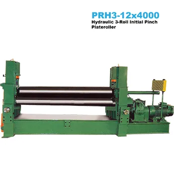 12x4000mm Hydraulic 3-Roll Plateroller with Initial Pinch (Pre-Bend)
