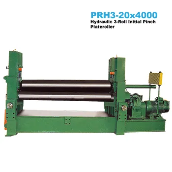 20x4000mm Hydraulic 3-Roll Plateroller with Initial Pinch (Pre-Bend)